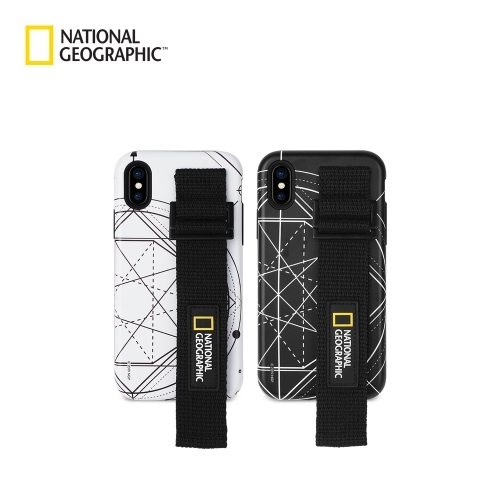 내셔널지오그래픽 스트랩 더블 프로텍티브 로고 패치 케이스 아이폰