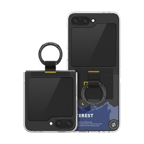 내셔널지오그래픽 갤럭시Z플립6 링 스트랩 크리스탈 케이스