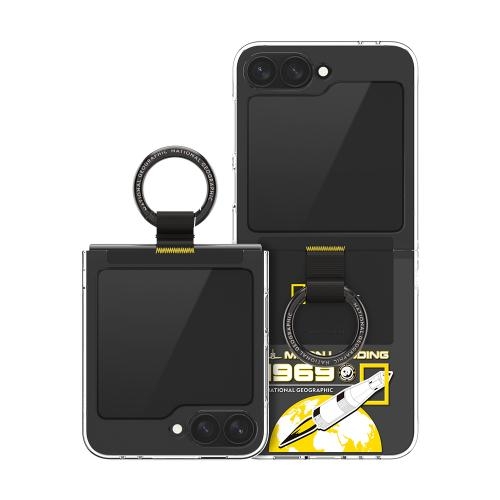 내셔널지오그래픽 갤럭시Z플립6 링 스트랩 크리스탈 케이스