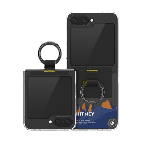 내셔널지오그래픽 갤럭시Z플립6 링 스트랩 크리스탈 케이스