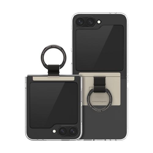 내셔널지오그래픽 갤럭시Z플립6 링 스트랩 크리스탈 슬림핏 케이스