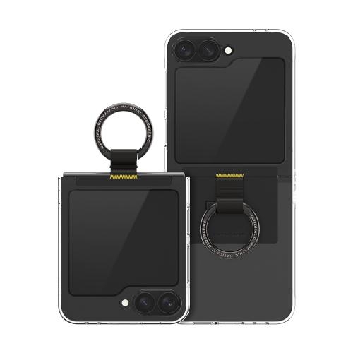 내셔널지오그래픽 갤럭시Z플립6 링 스트랩 크리스탈 슬림핏 케이스