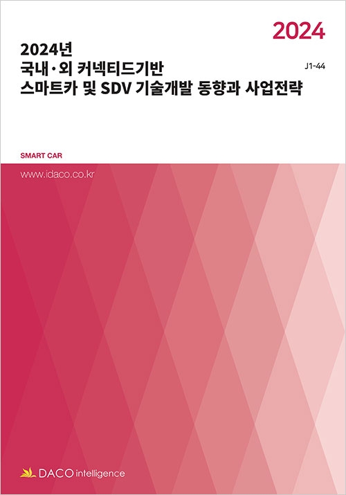 2024년 국내·외 커넥티드기반 스마트카 및 SDV 기술개발 동향과 사업전략