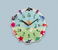 [베짓]유아직관형 무소음 벽시계 바다탐험대