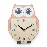[베짓]유아직관형 무소음 벽시계 부엉이 피치