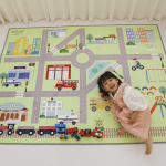 [흥미영역매트]카놀라 트래픽 키즈러그(사각)