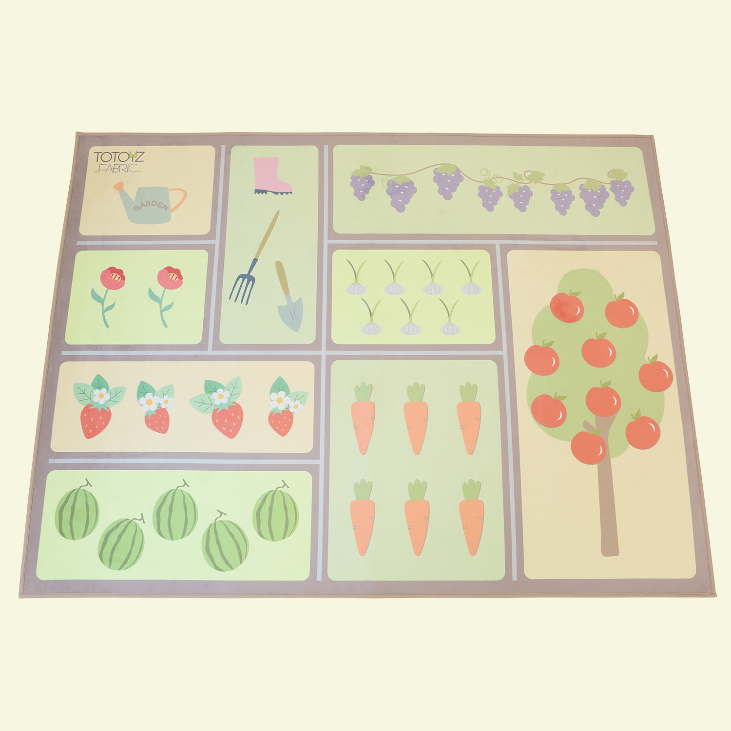 [흥미영역매트]꼬마가드너 키즈러그(사각)