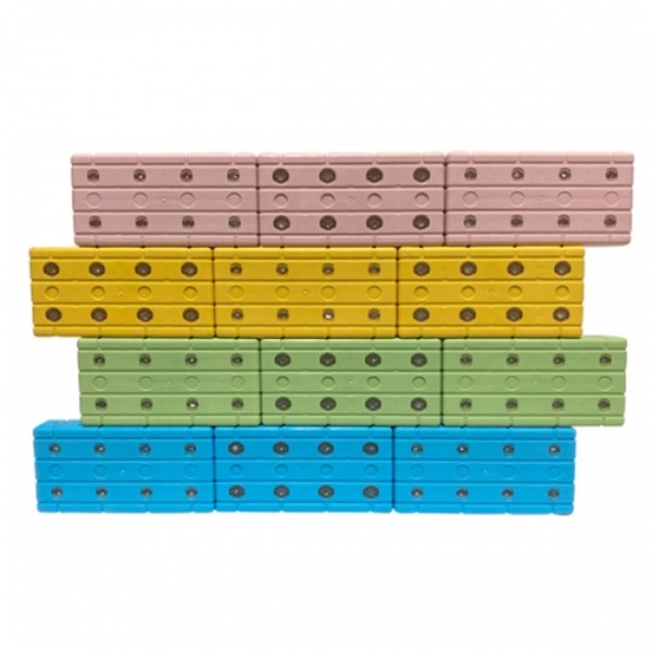 [토토이즈]컬러풀 회전식 자석벽돌 대형 40pcs (개당/18x9x4.5cm)