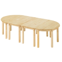 [삼성교구] 자작 책상 4개세트 53cm (사각2/반원2)