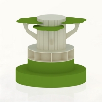 [키즈퍼니처] 기둥형 라운지용 의자 12인용 240cm