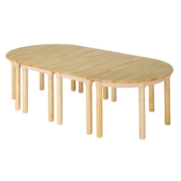 [삼성교구] 고무 책상세트 (반원2개+사각2개) 53cm