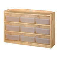 [삼성교구] 고무 삼단 투명바구니장