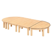 [삼성교구] 자작무늬 안전 영아책상 (베이지) 반원책상 낱개 23cm