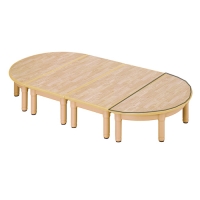 [삼성교구] 고무무늬 안전 영아책상 (베이지) 반원책상 낱개 23cm
