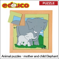 [에듀코] 엄마와 아기 동물 퍼즐_코끼리 9조각