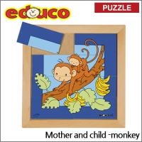 [에듀코] 엄마와 아기 동물 퍼즐_원숭이 8조각