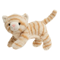 손인형 엎드린 줄무늬 고양이