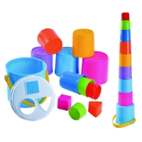 매직인펀 모양 끼우기 바스켓과 컵쌓기 세트