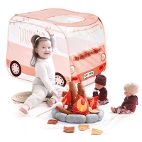 키즈 카라반 캠핑카 바베큐 불멍세트 (캠핑카텐트&모닥불 역할놀이&바비큐놀이세트)