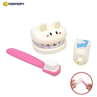 토끼 치아모형 치카치카 3개세트 (색상랜덤)