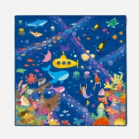[토토이즈] 바닷속 세상 밍글러그 / 워셔블 방수 놀이매트 90x90cm