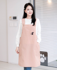 해피캣 핑크 교사앞치마