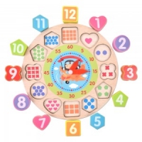 똑딱똑딱 목제 도형 시계퍼즐 세트