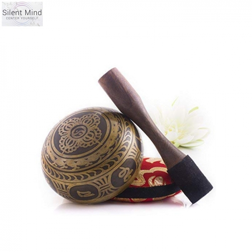 Silent Mind Tibetan Singing Bowl Set Made in Nepal