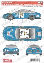 ST27-DC1034 1/24 A110 #97 Tour de France Auto (1972) Studio27