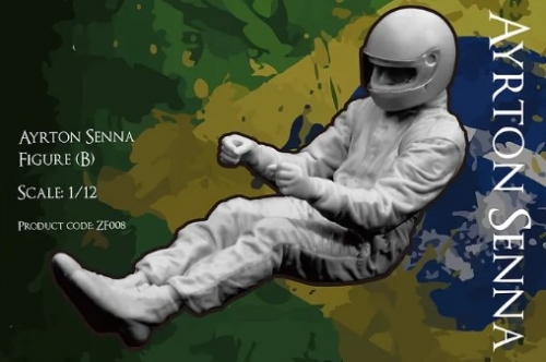ZF008 1/12 Ayrton Senna Figure (B) Camel decal Version