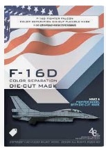 [사전 예약] D48051 1/48 F-16D FIGHTER FALCON COLOR SEPARATION DIE-CUT FLEXIBLE MASK FOR ACCURATE AIRFRAME PAINTING OF KINETIC GOLD SCALE 1/48 K48103 KIT