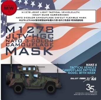 [사전 예약] D35027 1/35 M1278 JLTV-HGC Joint Light Tactical Vehicle Heavy Fire Type NATO Tricolor Camouflage Spray Covering Suitable for 1/35 RFM RM5090