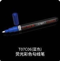 [사전 예약] T07C06 Fluorescent color penetrant line pen(blue)
