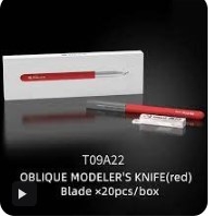 [사전 예약] T09A22 OBLIQUE MODELER'S KNIFE(red)