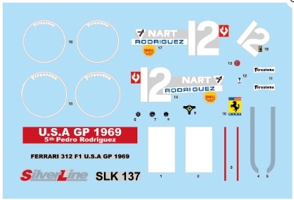 [사전 예약] SLK137 1/43 Ferrari F1 1969 No.12