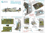 [사전 예약] QD+48379 1/48 Bristol Beaufort Mk.I 3D-Printed & coloured Interior on decal paper (ICM) (with 3D-printed resin parts)