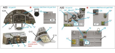 [사전 예약] QDS-48423 1/48 Fairey Fulmar Mk.I 3D-Printed & coloured Interior on decal paper (Trumpeter) (Small version)