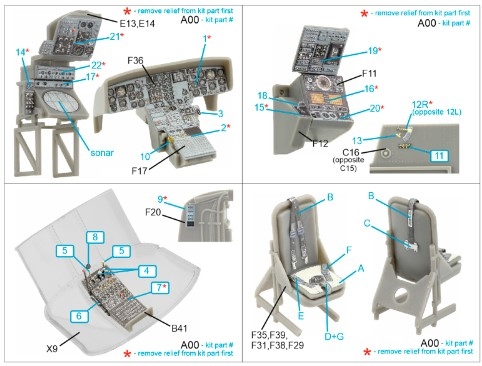 [사전 예약] QD48429 1/48 Westland Sea King HAS.1 3D-Printed & coloured Interior on decal paper (Airfix)