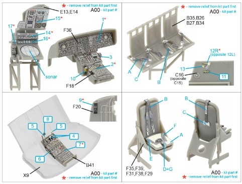 [사전 예약] QD48431 1/48 Westland Sea King HU.5 3D-Printed & coloured Interior on decal paper (Airfix)