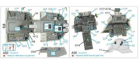 [사전 예약] QDS-48405 1/48 F-14D 3D-Printed & coloured Interior on decal paper (Hobby Boss) (Small version)