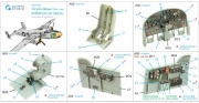 [사전 예약] QD32204 1/32 B-25J Mitchell Gun nose 3D-Printed & coloured Interior on decal paper (HK models)