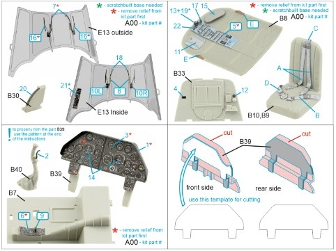 [사전 예약] QD35114 1/35 Mi-4 3D-Printed & coloured Interior on decal paper (Trumpeter)