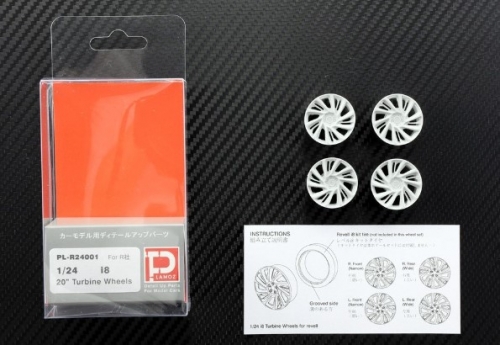 [사전 예약] PL-R24001 1/24 BMW i8 20" Turbine Wheels Set for Revell