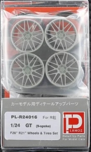 [사전 예약] PL-R24016 1/24 AMG GT 9-Spoke Wheels & Tires Set for Revell