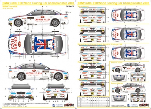 SK24176 1/24 BMW 320si E90 WTCC 2008 BMW Team UK