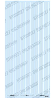 ST27-FP0045 Line decal : White [1mm,2mm,3mm] STUDIO27 【Original Decals】