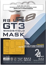 [사전 예약] D24002 1/24 Audi R8 Lms Gt3 Windshiield DIE-CUT Flexible Mask FOR 1/24 NUNU KIT