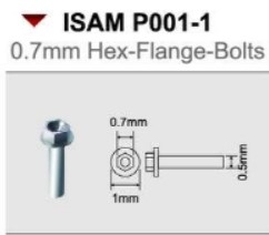 [사전 예약] ISAM P001-1 0.7mm Hex-Flange-Bolts (10 pcs)