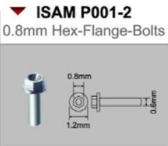 [사전 예약] ISAM P001-2 0.8mm Hex-Flange-Bolts (10 pcs)
