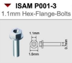 [사전 예약] ISAM P001-3 1.1mm Hex-Flange-Bolts (10 pcs)